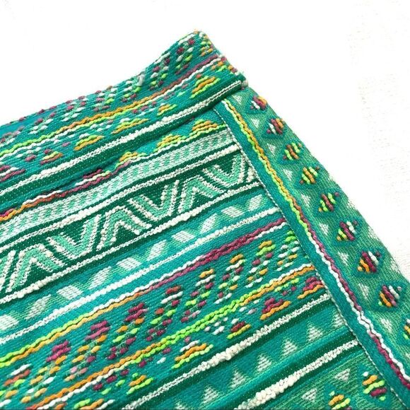 Anthropologie Elevenses Costa Aztec Embroidered shorts 0 Green - Picture 12 of 16